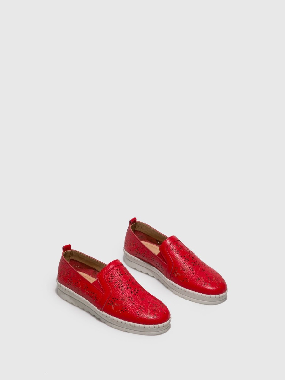 Mulher Foreva Sapatos | Sapatos Slip-On Em Vermelho