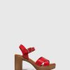 Mulher Foreva Sandalias | Sandalias De Salto Em Vermelho