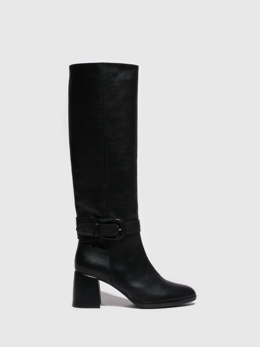 Mulher Sofia Costa Botas | Botas De Cano-Alto Em Preto