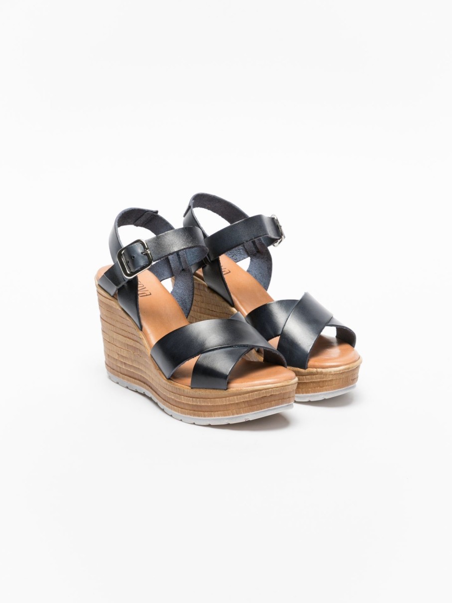 Mulher Foreva Sandalias | Sandalias De Cunha Em Azul