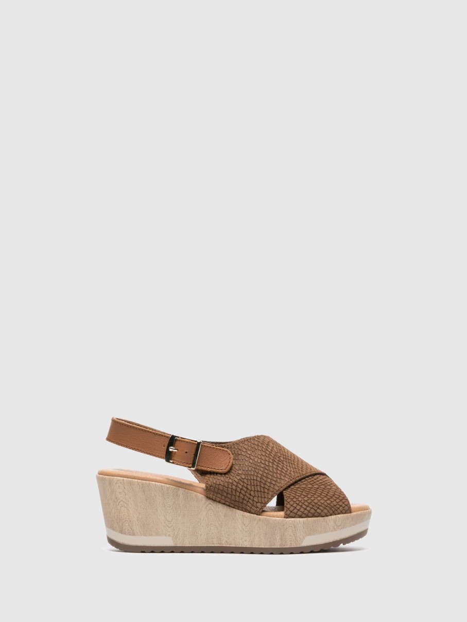 Mulher Carmela Sandalias | Sandalias De Plataforma Em Taupe