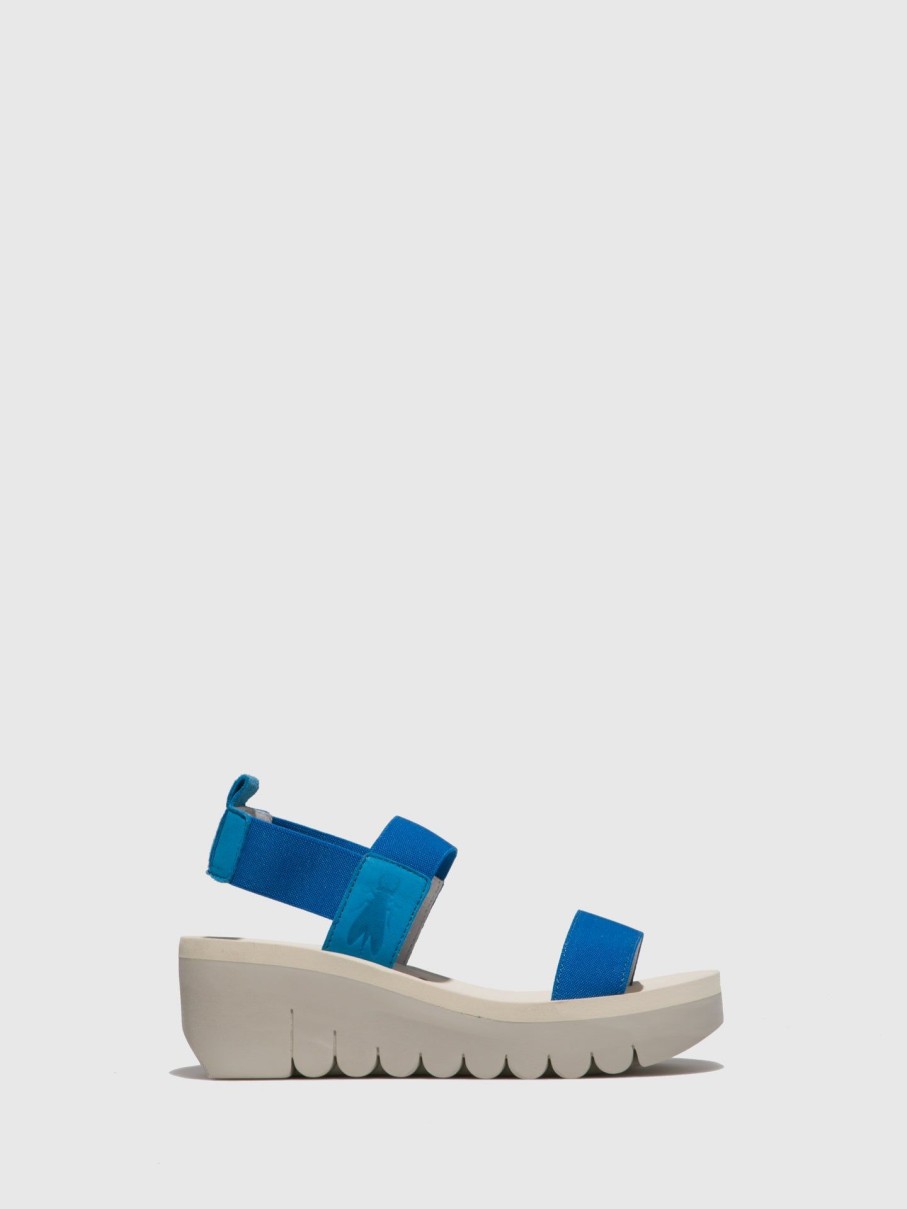 Mulher Fly London Sandalias | Sandalias Com Tira No Calcanhar Yaci594Fly Blue