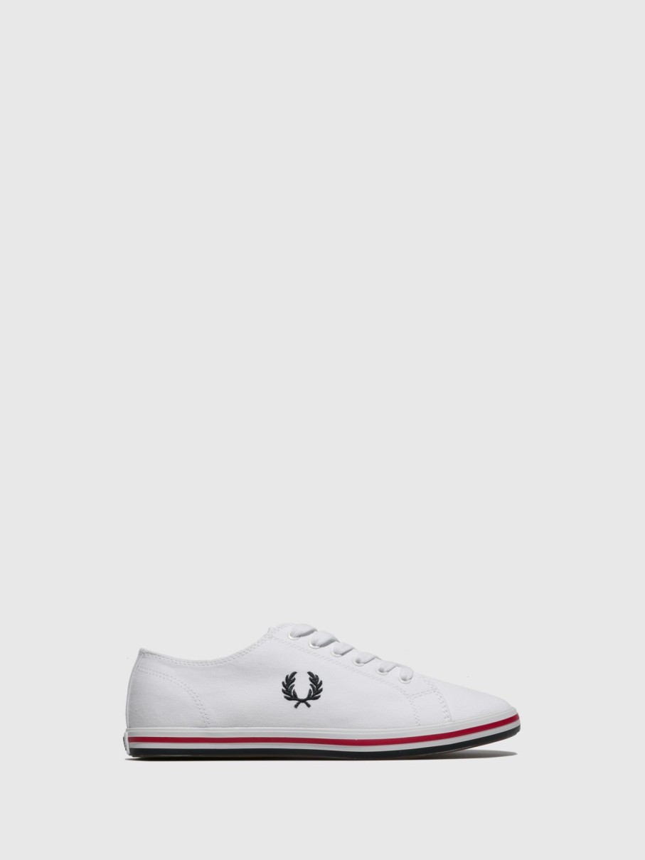 Mulher Fred Perry Tenis | Tenis Com Atacadores Em Branco