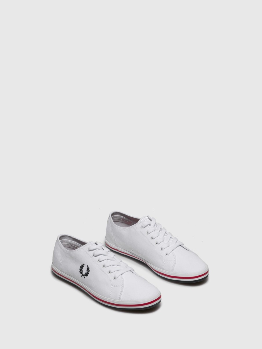 Mulher Fred Perry Tenis | Tenis Com Atacadores Em Branco