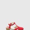 Mulher Fly London Sandalias | Sandalias Com Tira Em T Em Vermelho