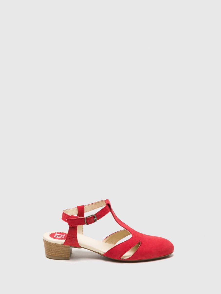 Mulher Fly London Sandalias | Sandalias Com Tira Em T Em Vermelho