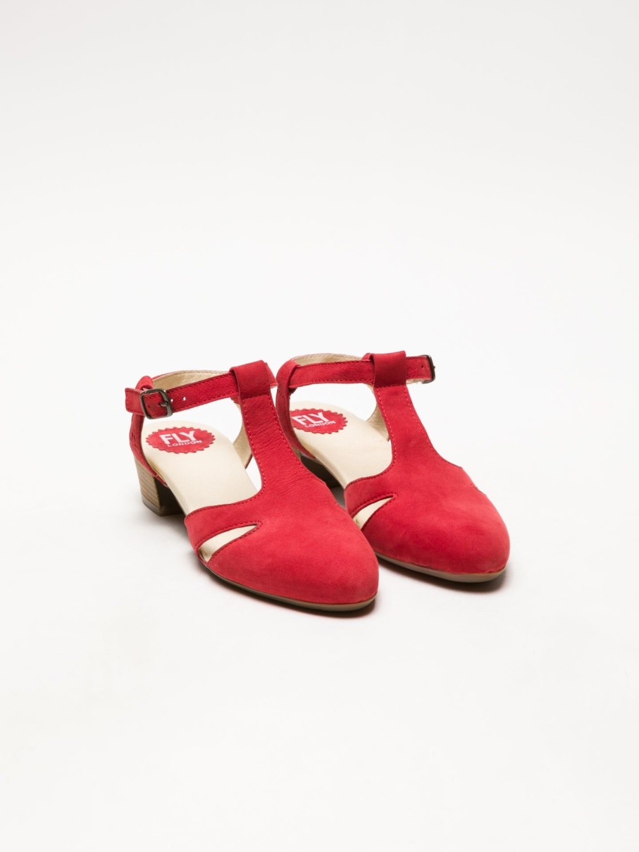 Mulher Fly London Sandalias | Sandalias Com Tira Em T Em Vermelho