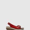 Mulher Fly London Sandalias | Sandalias Com Tira No Calcanhar Em Vermelho