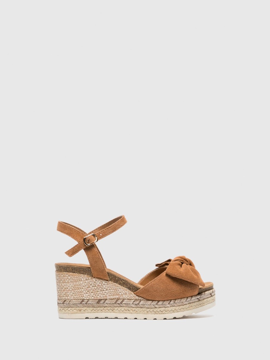 Mulher Carmela Sandalias | Sandalias De Cunha Em Camel