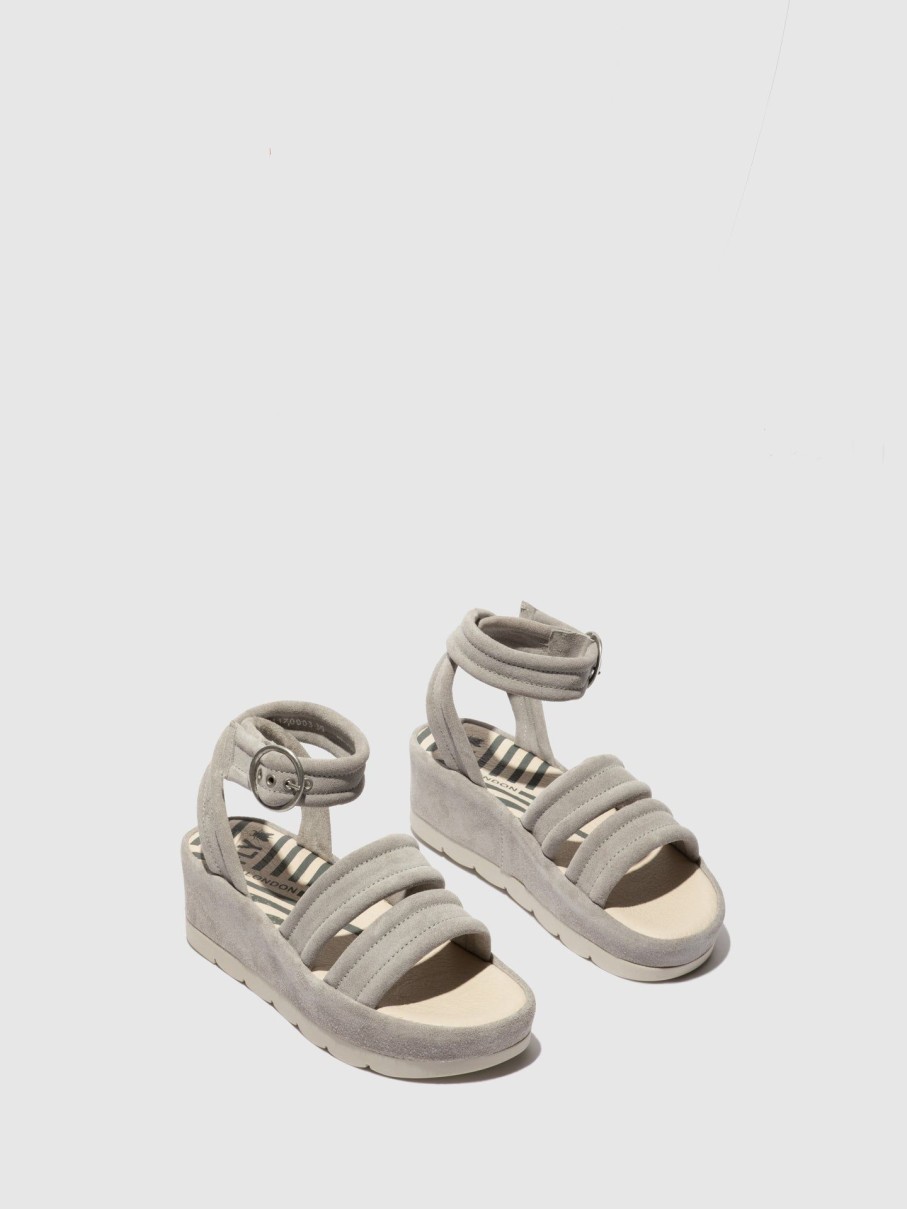 Mulher Fly London Sandalias | Sandalias Com Tira No Tornozelo Bagi170Fly Concrete