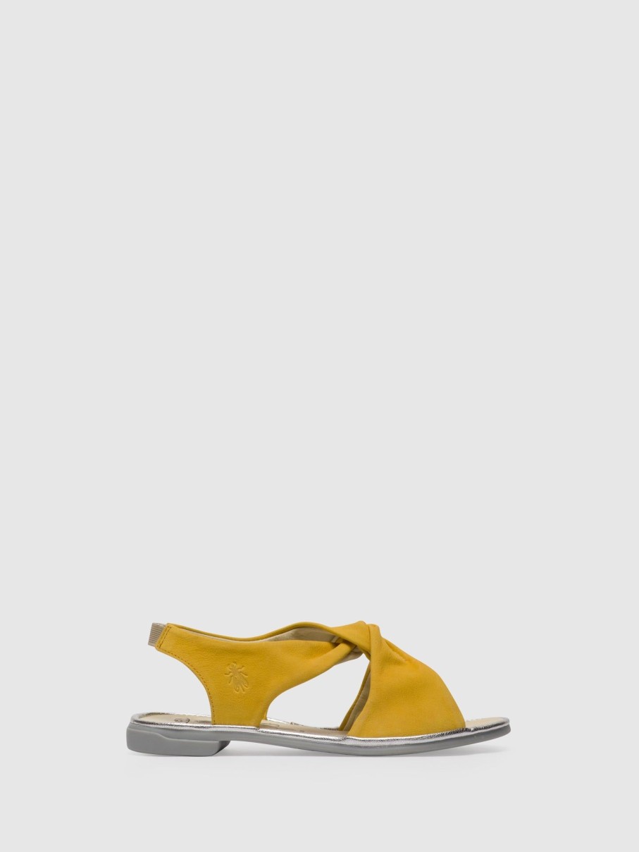 Mulher Fly London Sandalias | Sandalias Com Tiras Cruzadas Cabi168Fly Yellow