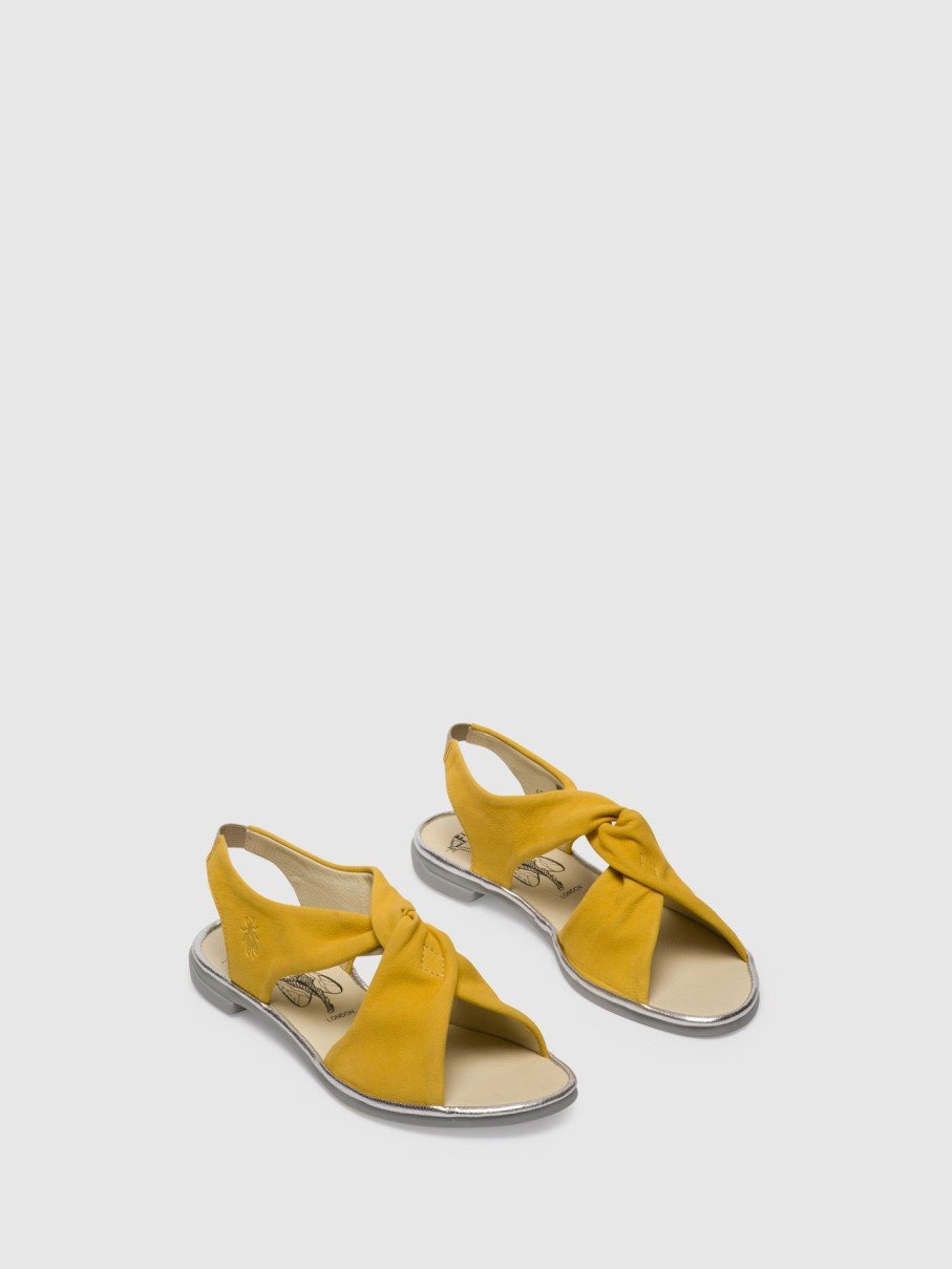 Mulher Fly London Sandalias | Sandalias Com Tiras Cruzadas Cabi168Fly Yellow