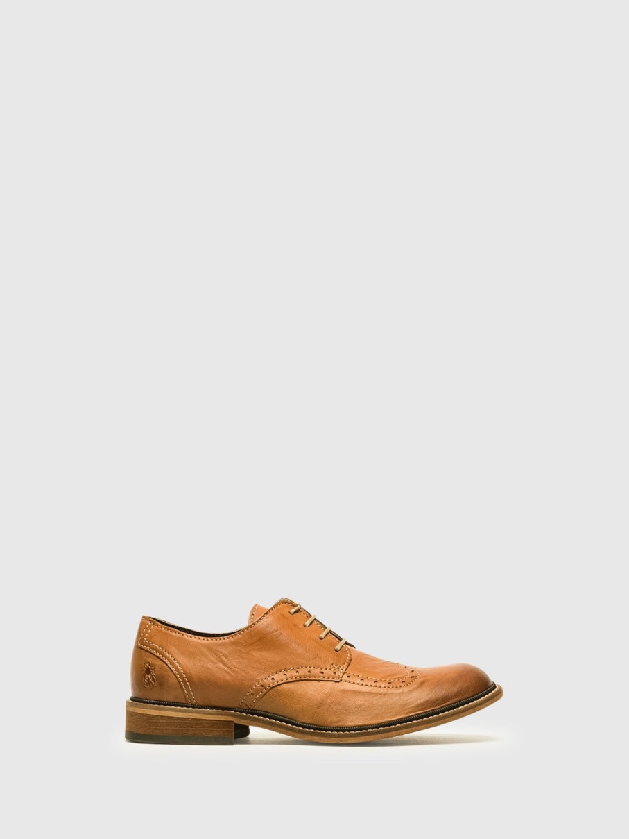 Homem Fly London Sapatos | Sapatos Derby Em Castanho Chocolate