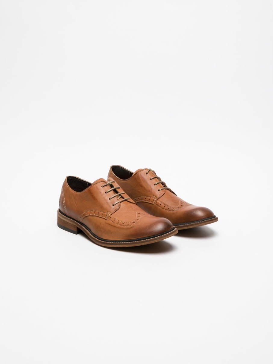 Homem Fly London Sapatos | Sapatos Derby Em Castanho Chocolate