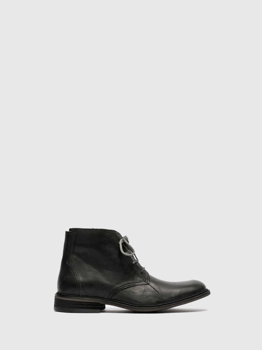 Homem Fly London Botins | Botins Com Atacadores Em Preto