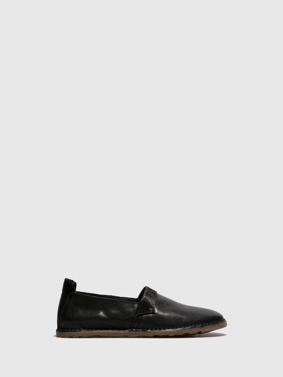 Homem Fly London Sapatos | Sapatos Slip-On Em Preto