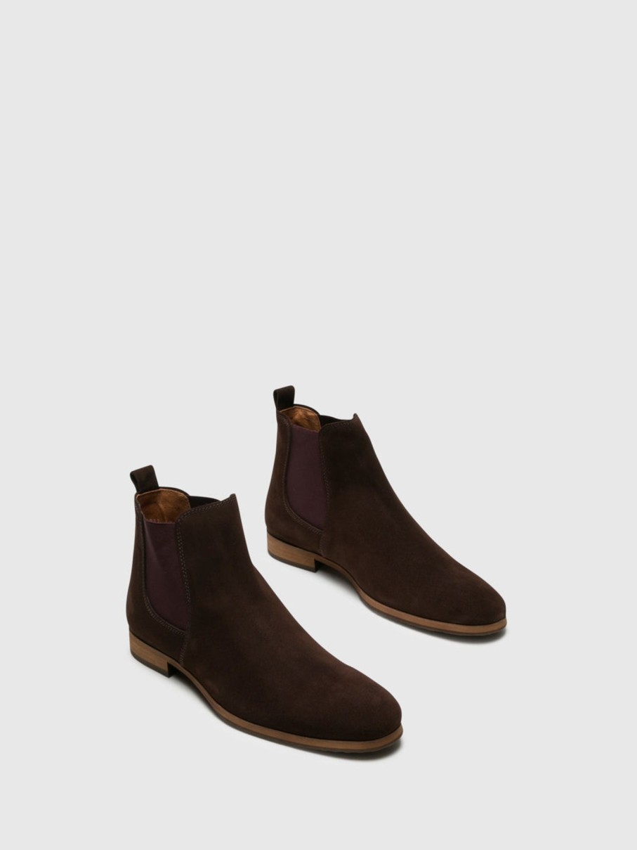 Homem Fly London Botins | Botins Chelsea Em Castanho