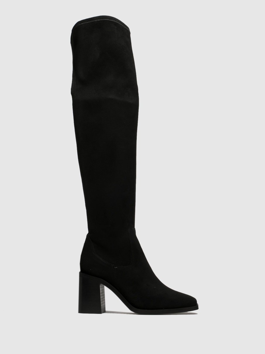 Mulher Foreva Botas | Botas Acima Do Joelho Em Preto