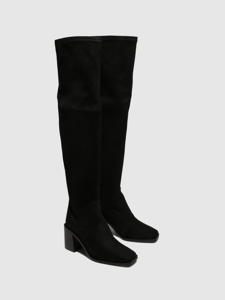 Mulher Foreva Botas | Botas Acima Do Joelho Em Preto