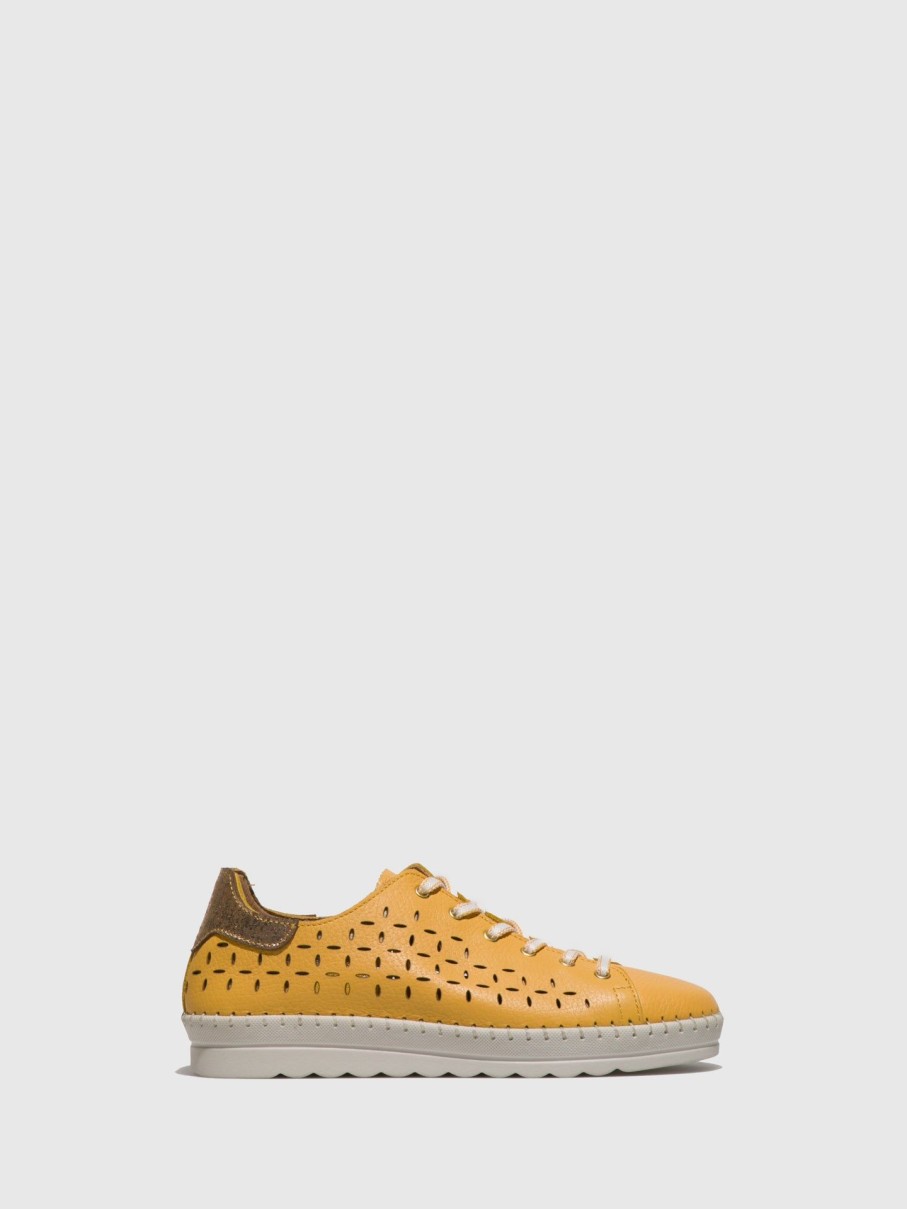 Mulher Foreva Sapatos | Sapatos Com Atacadores Em Amarelo