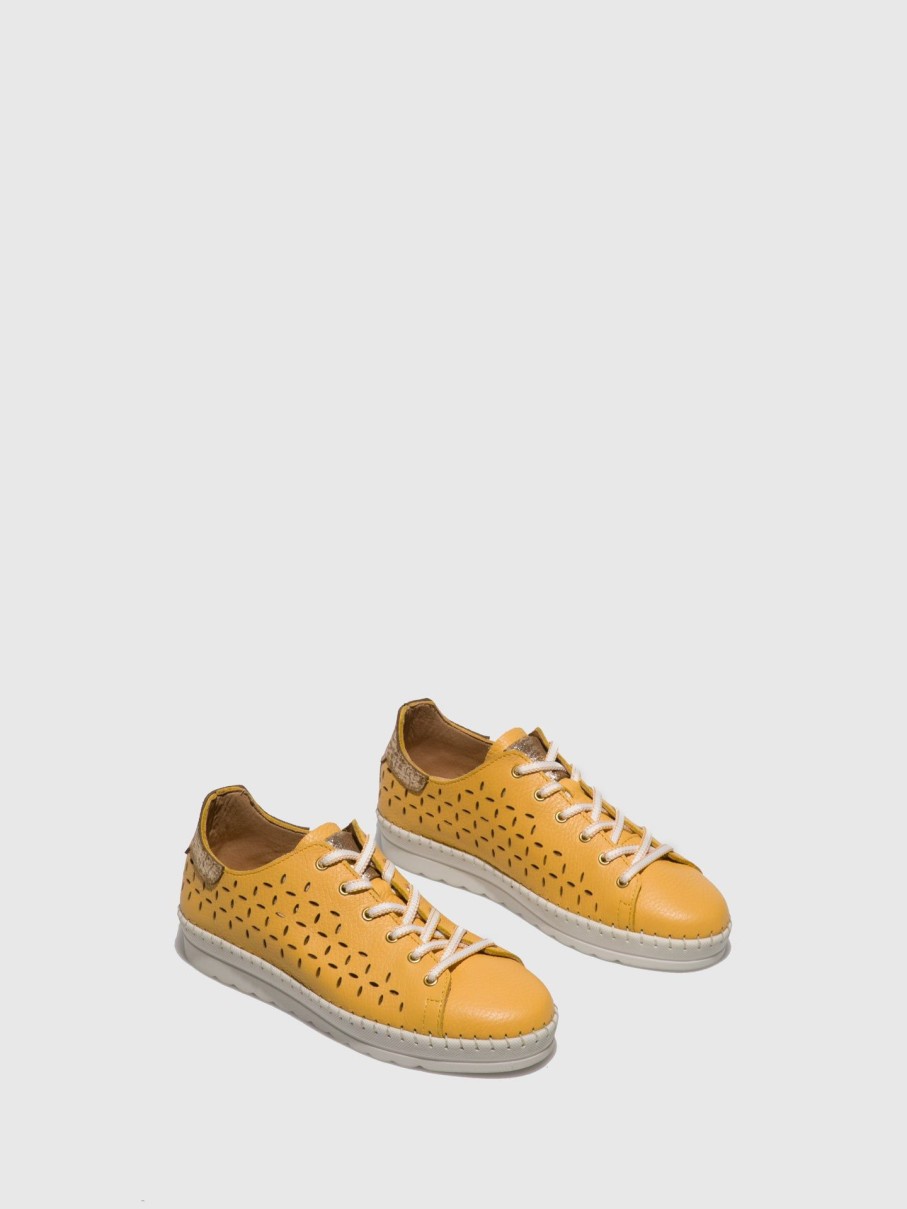 Mulher Foreva Sapatos | Sapatos Com Atacadores Em Amarelo