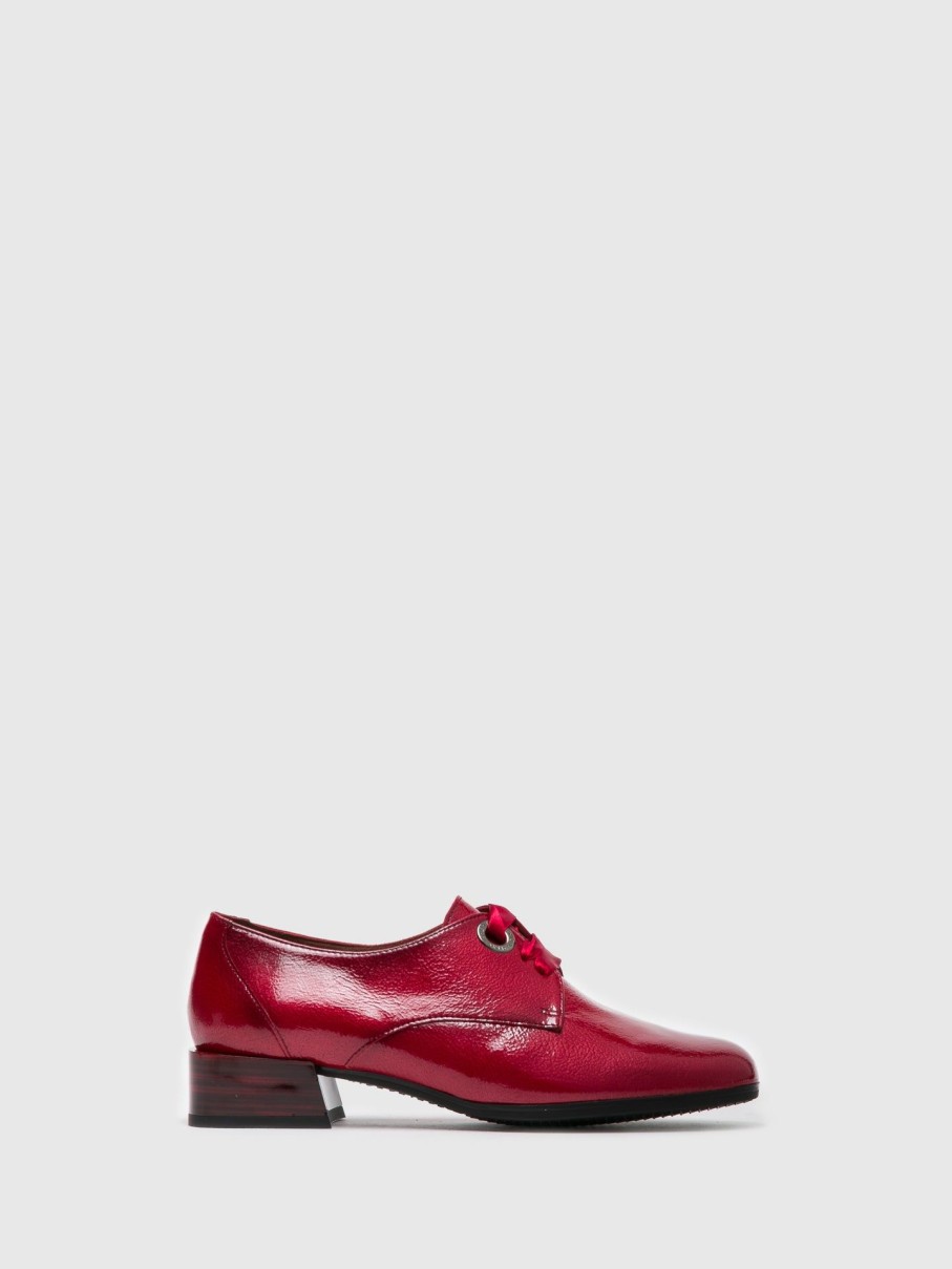 Mulher Hispanitas Sapatos | Sapatos Derby Em Vermelho