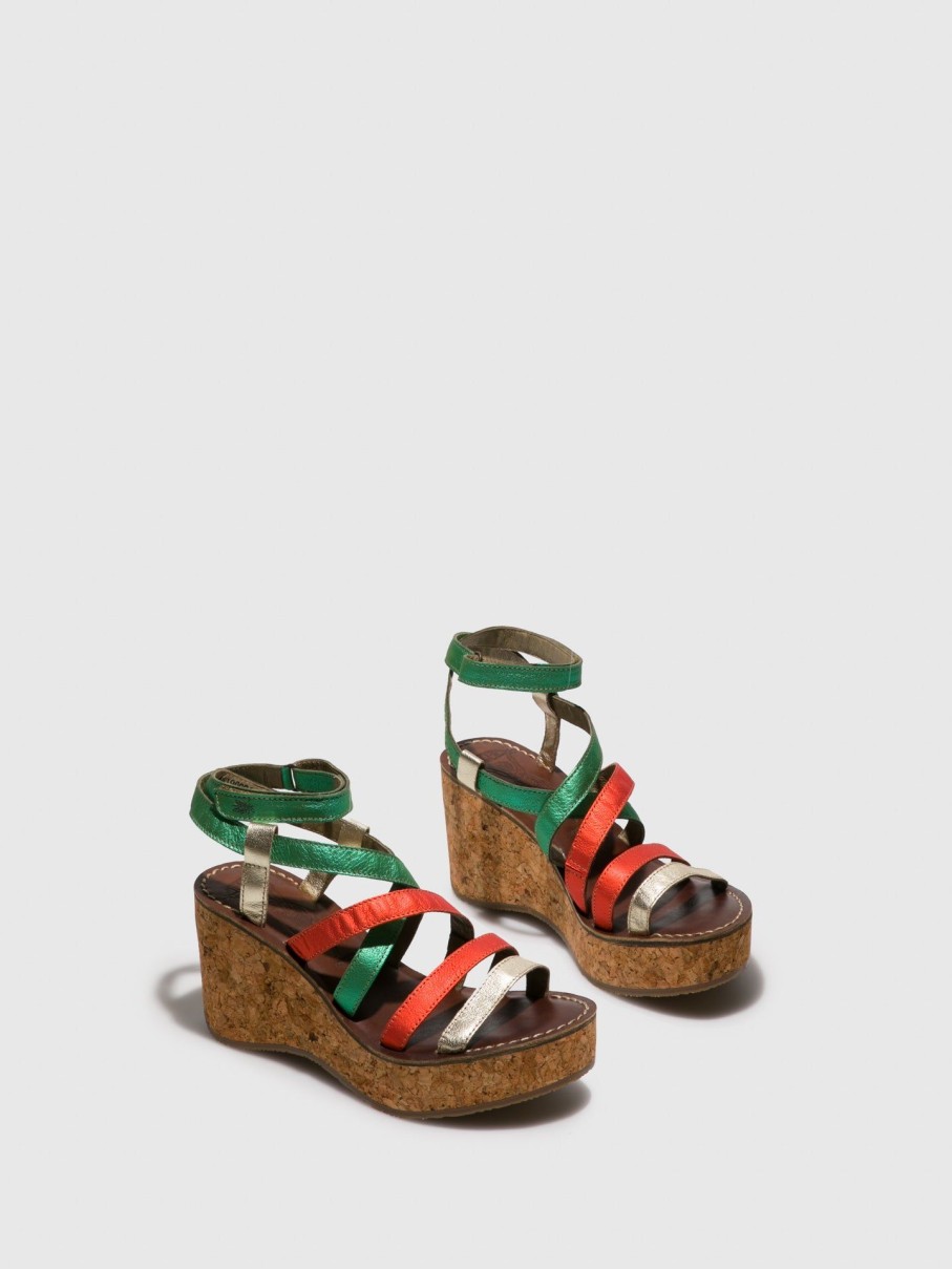 Mulher Fly London Sandalias | Sandalias Com Tiras Gano619Fly Multicolor