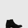 Homem Fly London Botins | Botins Com Franjas Mobe592Fly Black Suede