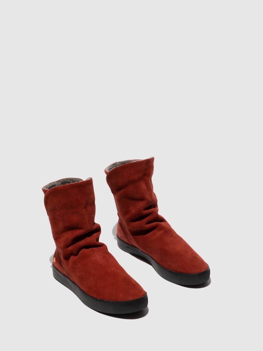 Mulher Softinos Botas | Botas De Cano-Alto Shaz614Sof Red