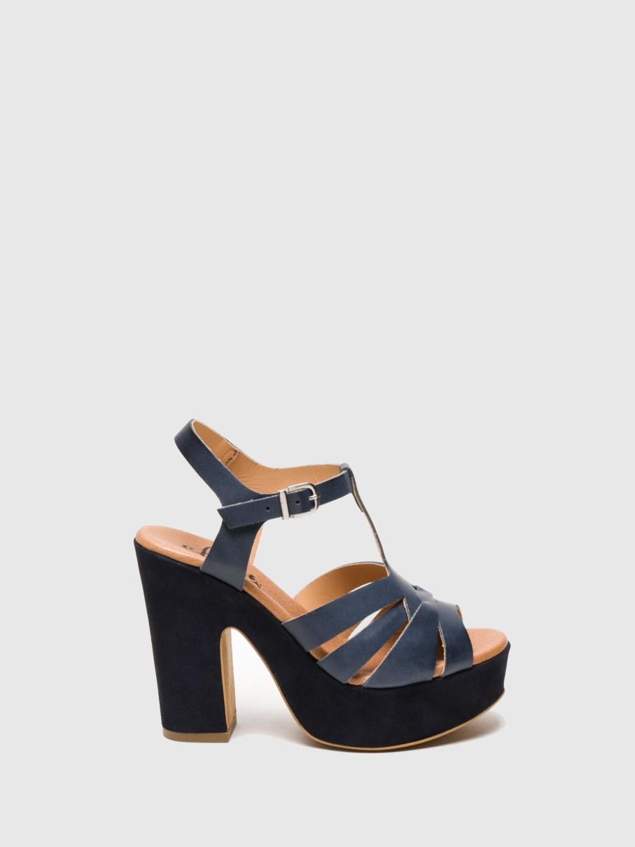 Mulher Clay's Sandalias | Sandalias Com Fivela Em Azul