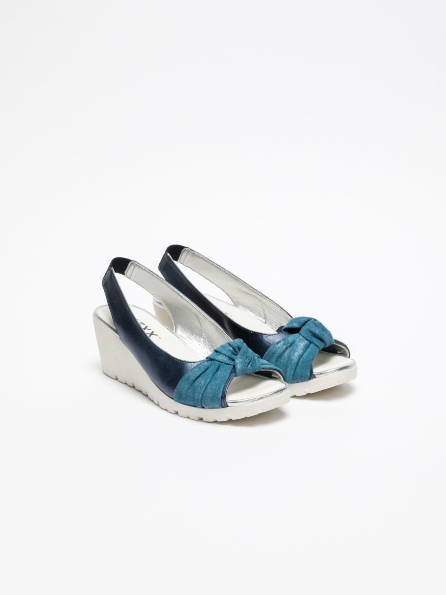 Mulher The Flexx Sandalias | Sandalias Com Tira No Calcanhar Em Azul Marinho