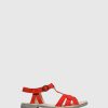 Mulher Fly London Sandalias | Sandalias Com Tira Em T Coge166Fly Orange