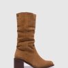 Mulher Top3 Botas | Botas Com Ponta Redonda Em Castanho