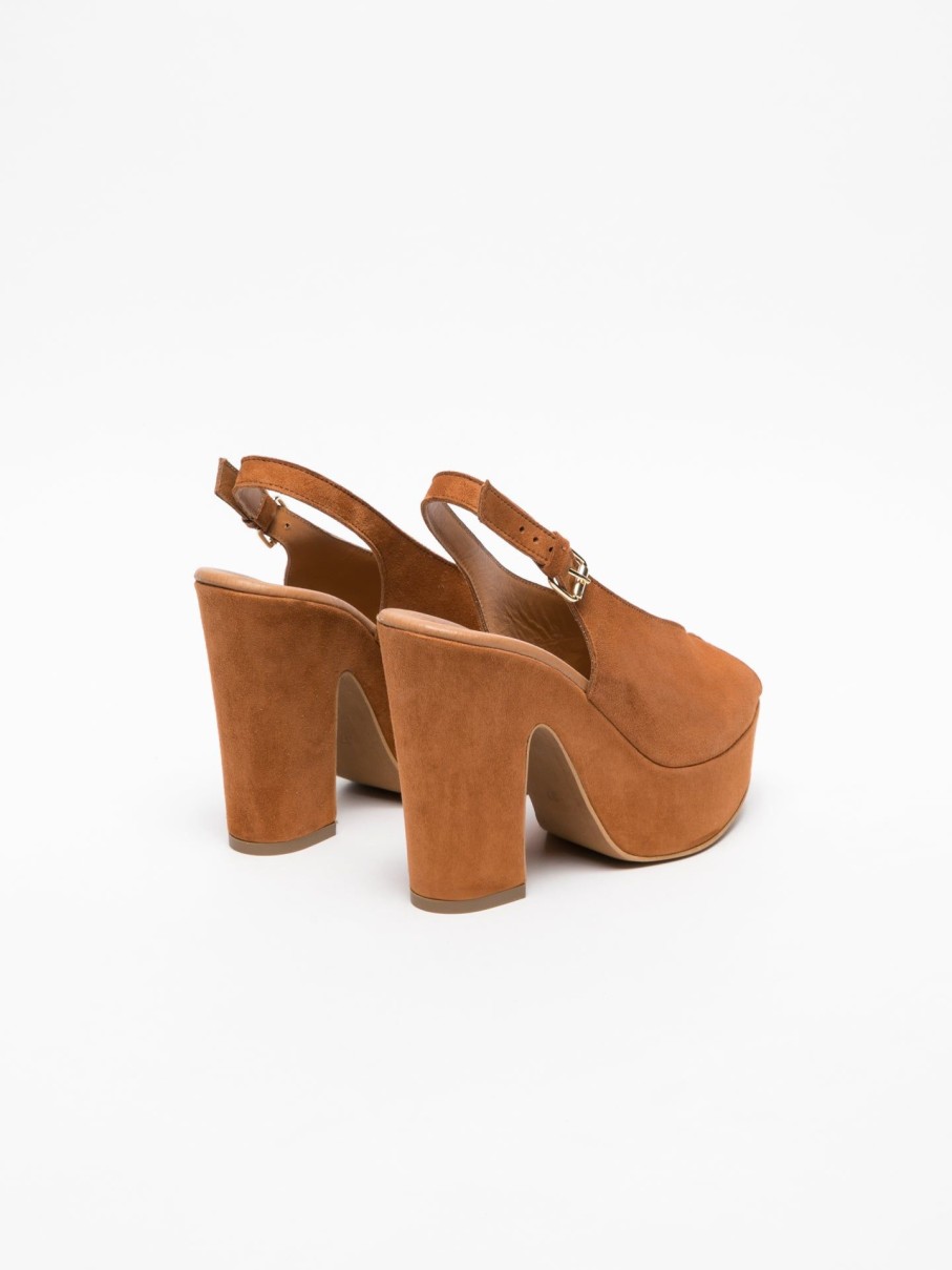 Mulher Clay's Sandalias | Sandalias De Plataforma Em Castanho