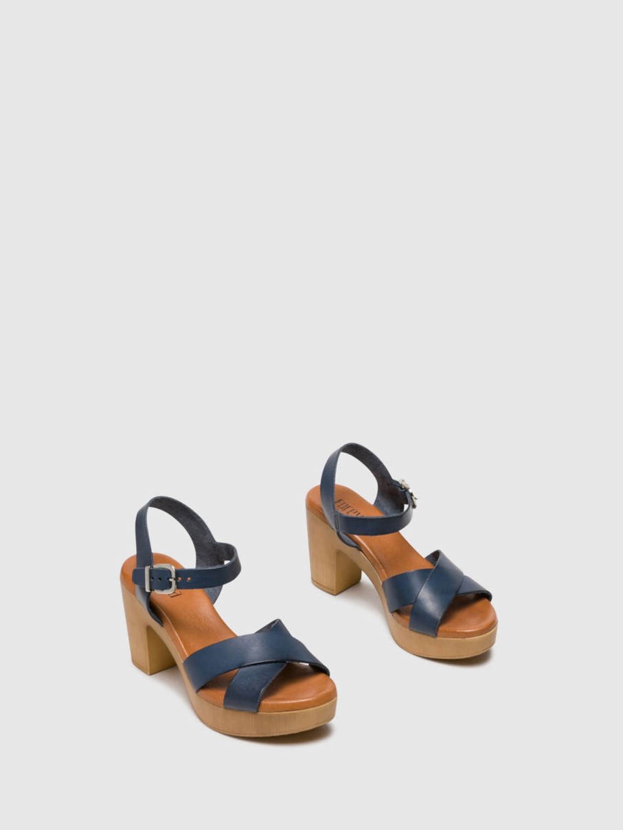 Mulher Foreva Sandalias | Sandalias Com Fivela Em Azul