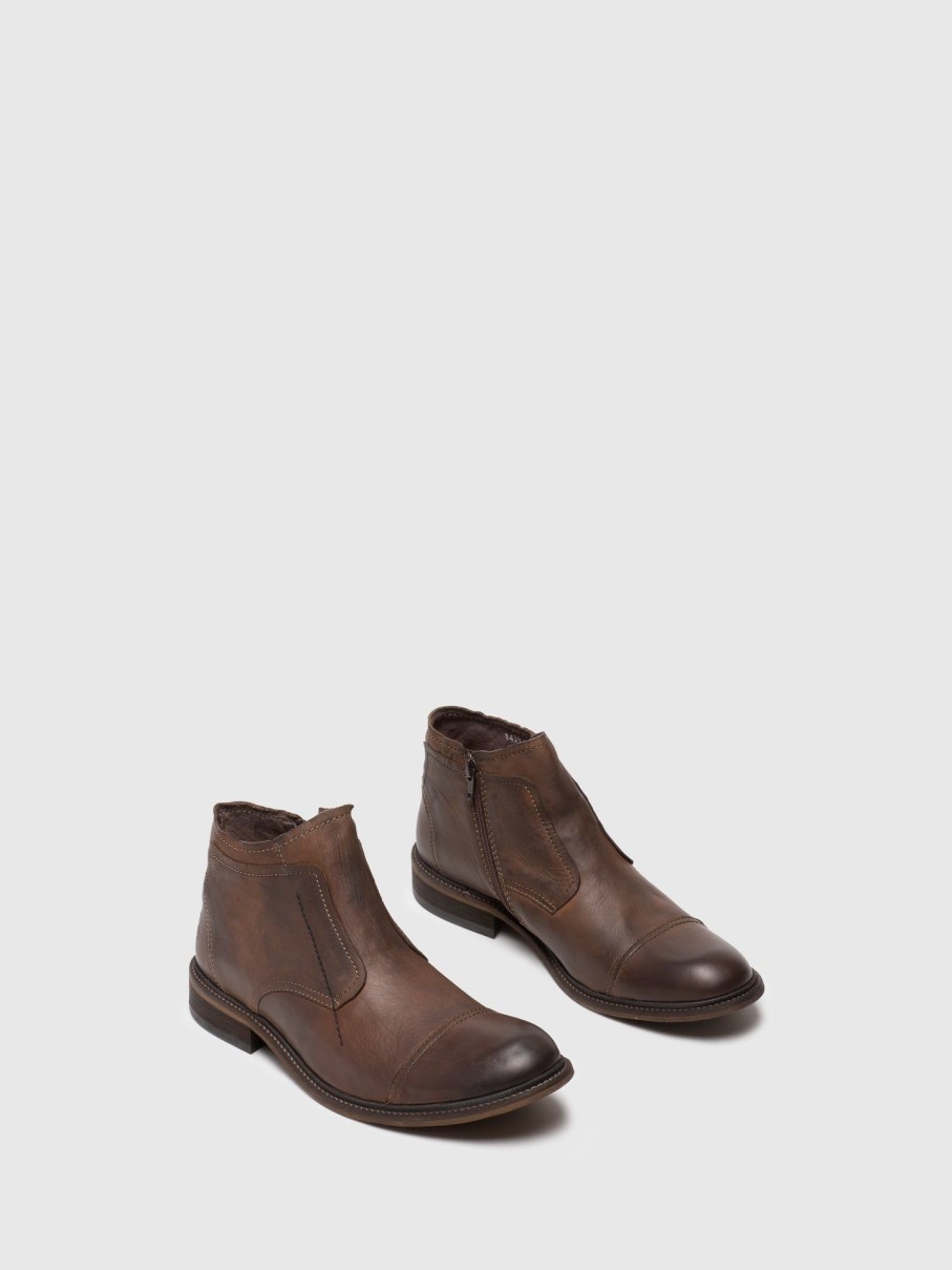 Homem Fly London Botins | Botins Com Fecho Em Castanho Chocolate