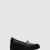 Mulher Fly London Sapatos | Sapatos Loafer Luan239Fly Mousse/Zebra Black/Offwhite