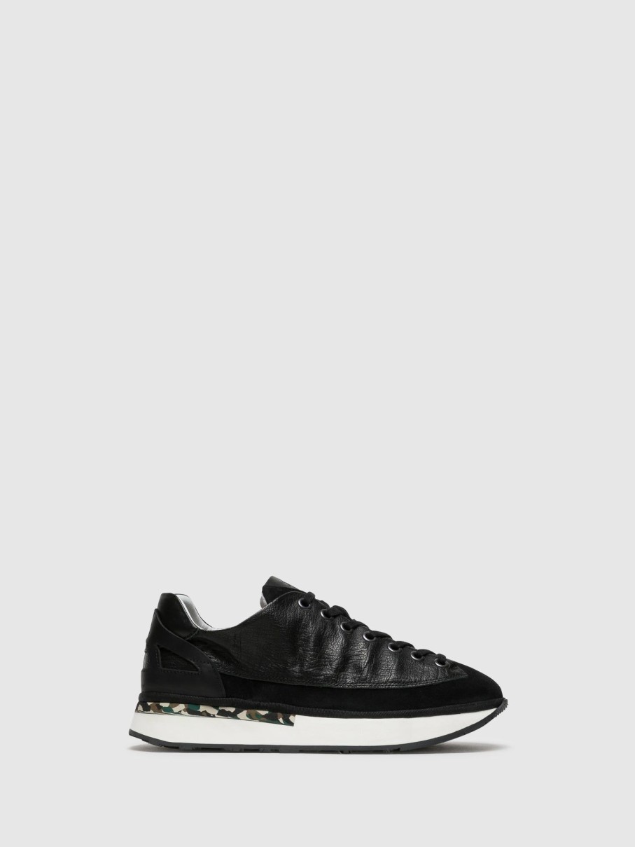 Homem Fly London Tenis | Tenis Com Atacadores Em Preto