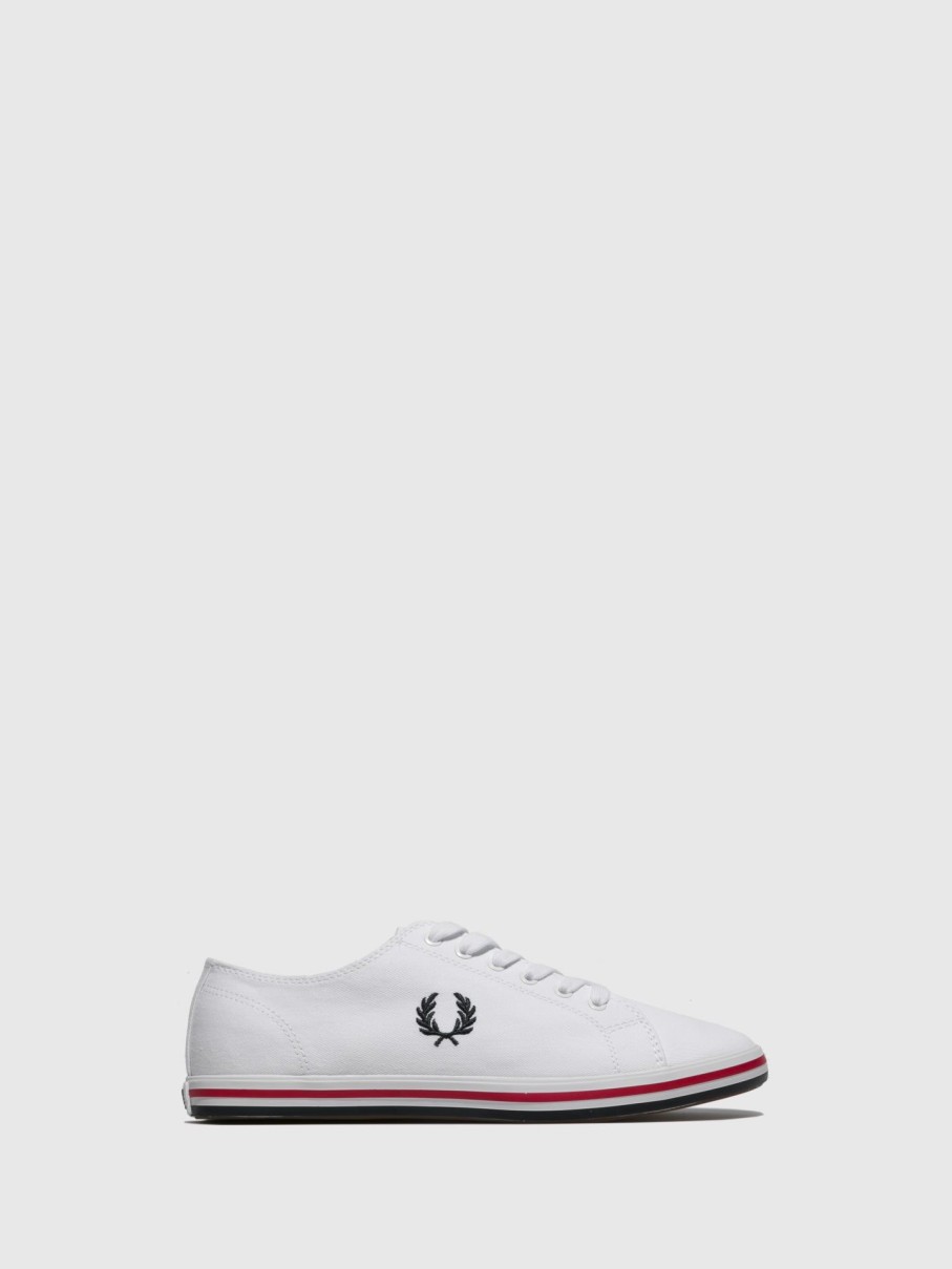 Homem Fred Perry Tenis | Tenis Com Atacadores Em Branco