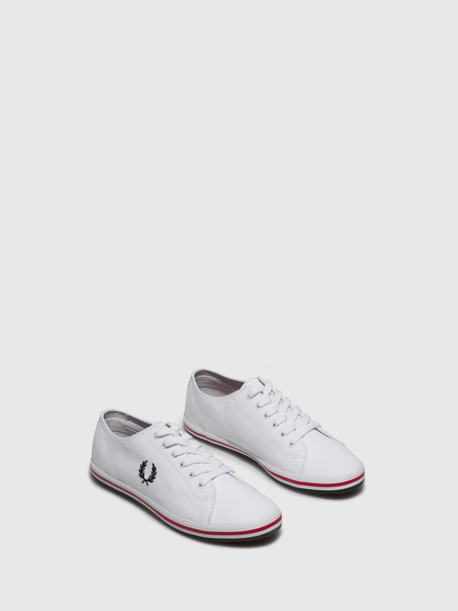 Homem Fred Perry Tenis | Tenis Com Atacadores Em Branco