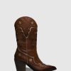 Mulher Foreva Botas | Botas Texanas Em Cognac