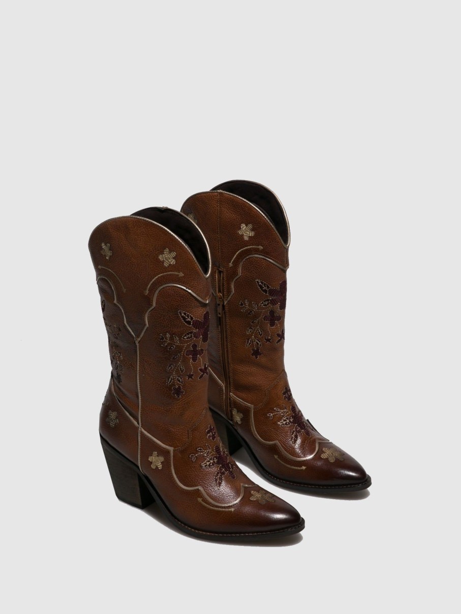 Mulher Foreva Botas | Botas Texanas Em Cognac