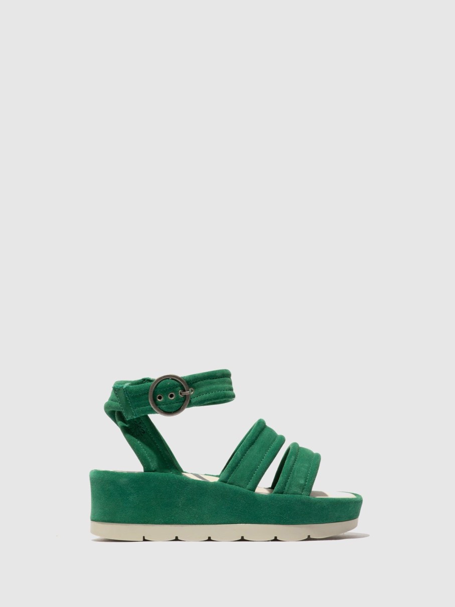 Mulher Fly London Sandalias | Sandalias Com Tira No Tornozelo Bagi170Fly Avocado