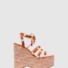 Mulher Foreva Sandalias | Sandalias Com Tiras Em Laranja