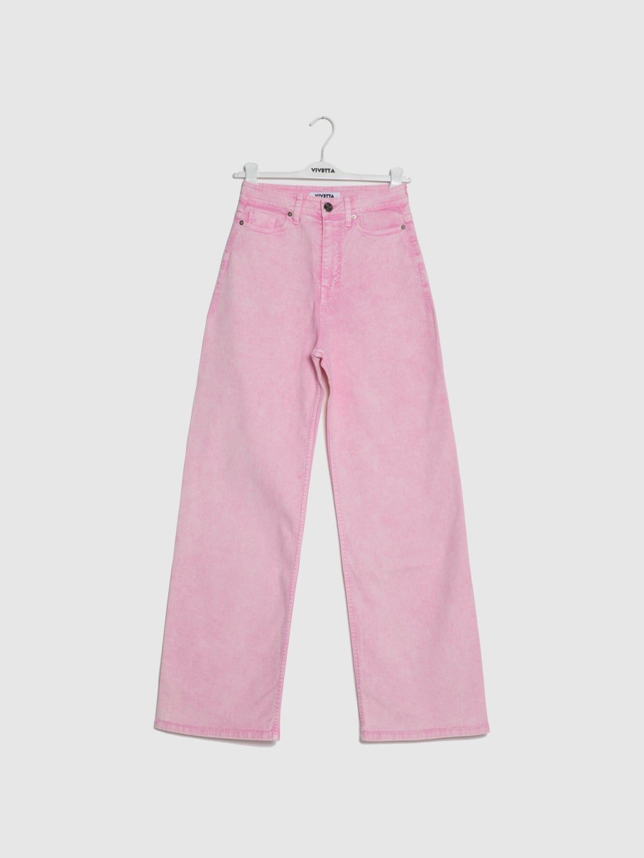 Mulher Vivetta | Jeans Largas Em Rosa