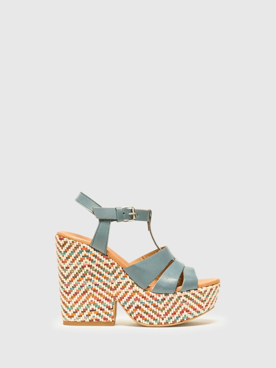 Mulher Clay's Sandalias | Sandalias De Plataforma Em Azul