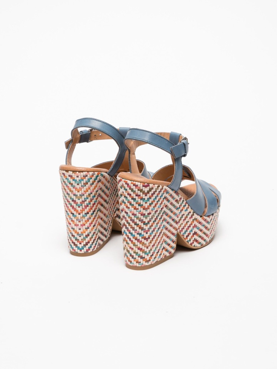 Mulher Clay's Sandalias | Sandalias De Plataforma Em Azul