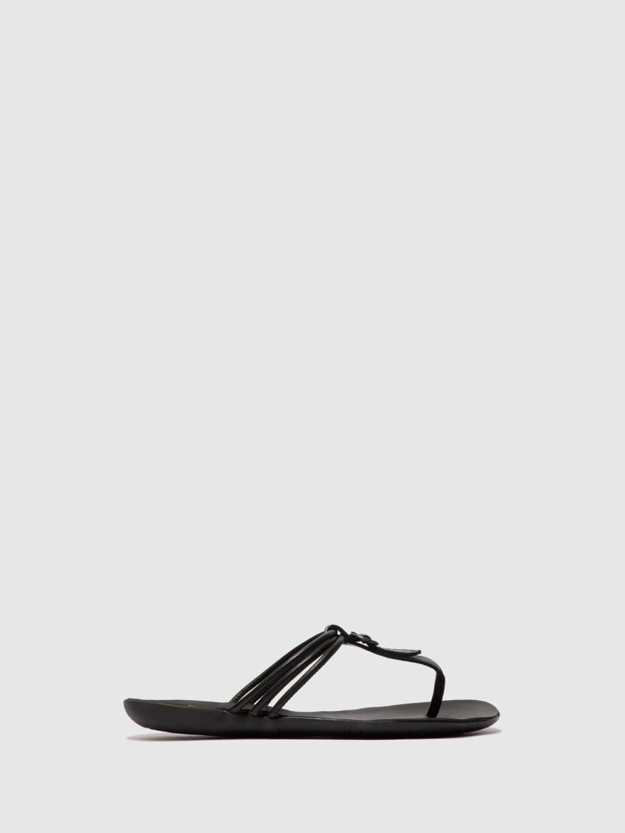 Mulher Fly London Sandalias | Sandalias De Dedo Mous755Fly Ciervoblack