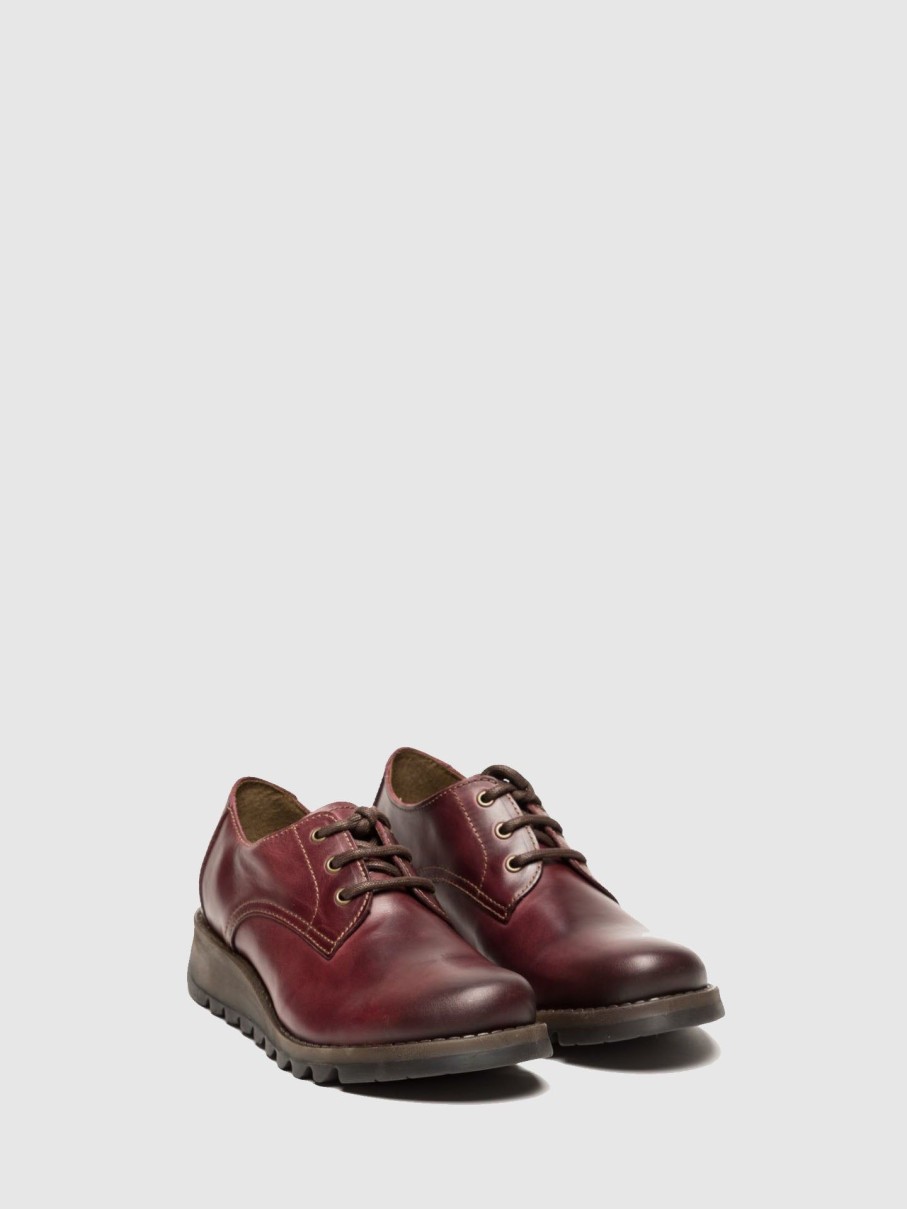 Mulher Fly London Sapatos | Sapatos Derby Em Bordeaux