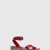 Mulher Fly London Sandalias | Sandalias Com Tira No Tornozelo Ceni570Fly Firebrick